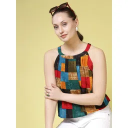 BEING NAUGHTY Print Halter Neck Crop Top-picture-32