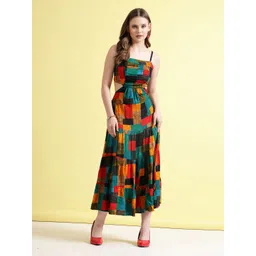 BEING NAUGHTY Women Printed Fit & Flare Maxi Dress-picture-17