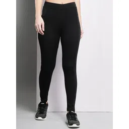 being runner Solid Women Black Tights-picture-25