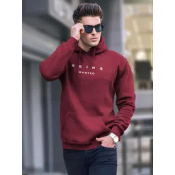 BEING WANTED Men Printed Hooded Sweatshirt-picture-20