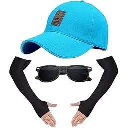 bekilyback Baseball Summer Sports Gym Dance Caps for Men, Women, Kids and UV Protection Cooling Arm Sleeves Cover Gloves [Cap,Sunglasses and Hand Glove] Pack of 3-picture-49