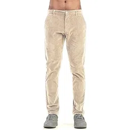 belano Men Slim Fit Beige Colour Corduroy Cotton Stretch Chinos-picture-39