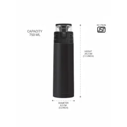 Belhomme Black Stainless Steel Water Bottle Capacity: 700-750 ML-picture-41