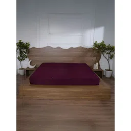 BELIHODE Maroon Polycotton Water Resistant Mattress Protector-picture-18