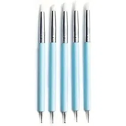 BELISMA 5Pcs Dual Head Nail Art Dotting Tools Nail Silicone Brush Dual Head UV Gel Dotting Drawing Painting Pen Clay Sculpting Drawing Tools and Nail Designing-picture-25