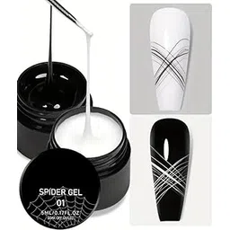 BELISMA Professional Black and White Spider Gel for Nail Art, For Wire Drawing Gel Polish, Set of 2-picture-26