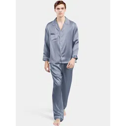 Bella Babe by SK Lapel Collar Satin Night suit-picture-10