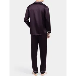 Bella Babe by SK Lapel Collar Satin Night suit image 3