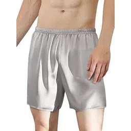 bella babe by sk Luxury Satin Robe Shorts (L, Silver)-picture-42