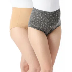 Bella Mama Cotton Elastane High Coverage Floral Printed Panties Pack of 2 (Color May Vary)-picture-17