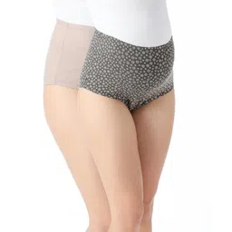 Bella Mama Cotton Elastane High Coverage Floral Printed Panties Pack of 2 (Color May Vary)-picture-21