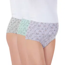 Bella Mama Cotton Elastane High Coverage Panties Pack of 3 (Color & Print May Vary)-picture-12