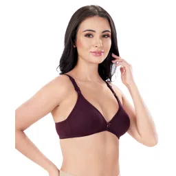 Bella Mama Cotton Elastane Knit Non Wired Nursing Bra Pack of 3 (Colour May Vary) image 4