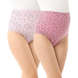 Bella Mama Women Cotton Elastane High Coverage Floral Printed Panty Set (Colour May Vary)-picture-19