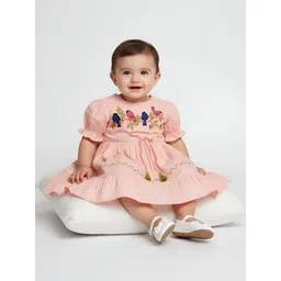 Bella Moda Floral Embroidered Puff Sleeve Fit & Flare Dress-picture-21