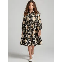 Bella Moda Floral Print Fit & Flare Dress-picture-32