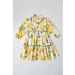 Bella Moda Floral Print Puff Sleeve Fit & Flare Dress-picture-10