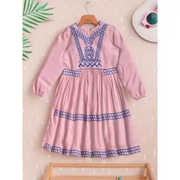 Bella Moda Girls Embroidered Fit & Flare Dress-picture-30