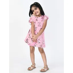 Bella Moda Girls Pink Embellished Dress-picture-54