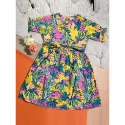 Bella Moda Kids Multicolor Cotton Printed Dress-picture-32