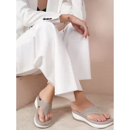 Bella Rosa Women Textured Open Toe Wedge Sandals-picture-38