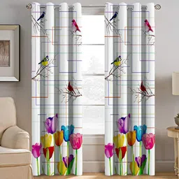 bella true 213 cm (7 ft) Door Polyester Room Darkening Curtain (Pack Of 2)-picture-10