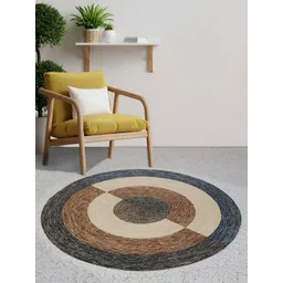 BELLA TRUE Beige & Brown Printed Cotton Dhurries-picture-20