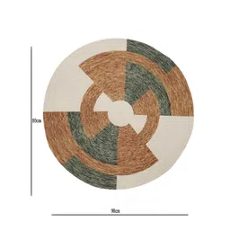 BELLA TRUE Beige & Rust Printed Cotton Dhurries-picture-15