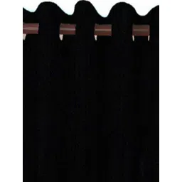 BELLA TRUE Black Black Out Long Door Curtain image 2