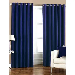 BELLA TRUE Blue 2 Pieces Eyelet Fitted Long Door Curtains-picture-25