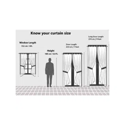 BELLA TRUE Blue 2 Pieces Long Door Curtains image 3