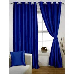BELLA TRUE Blue 2 Pieces Ripple Fold Long Door Curtains-picture-27
