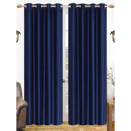 BELLA TRUE Blue 2 Pieces Ripple Fold Long Door Curtains-picture-33