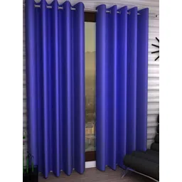 BELLA TRUE Blue 2 Pieces Semi Transparent Long Door Curtains-picture-30