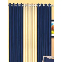 BELLA TRUE Blue & Cream 4 Pieces Door Curtain-picture-34