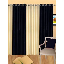BELLA TRUE Blue & Cream 4 Pieces Door Curtains-picture-15