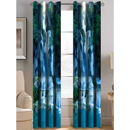 BELLA TRUE Blue & Green Set of 2 Room Darkening Door Curtain-picture-36