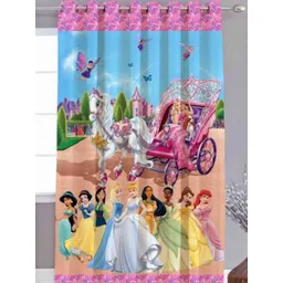 BELLA TRUE Blue & Pink Barbie Printed Long Door Curtain-picture-23
