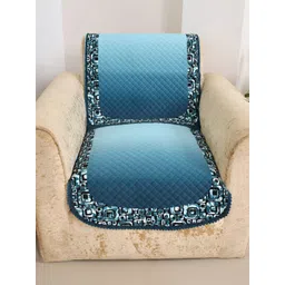 BELLA TRUE Blue & White 3 Pieces Printed 5-Seater Sofa Covers image 5