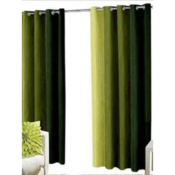 BELLA TRUE Green 4 Pieces Colourblocked Door Curtains-picture-31