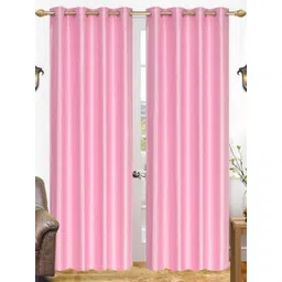 BELLA TRUE Pink 2 Pieces Black Out Long Door Curtains-picture-39