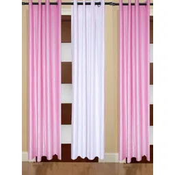 BELLA TRUE Pink & White 4 Pieces Black Out Window Curtains-picture-38