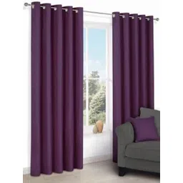 BELLA TRUE Purple 2 Pieces Long Door Curtains-picture-10