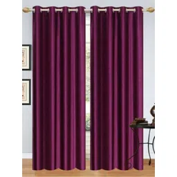 BELLA TRUE Purple 2 Pieces Ripple Fold Long Door Curtains-picture-16