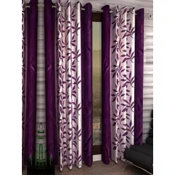 BELLA TRUE Purple & Pink 4 Pieces Printed Door Curtains-picture-34