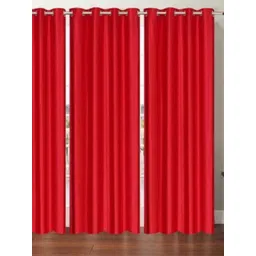 BELLA TRUE Red 3 Pieces Ripple Fold Window Curtains-picture-35