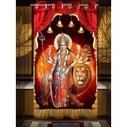 BELLA TRUE Red & Brown Ethnic Motifs Printed Door Curtain-picture-15