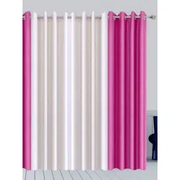 BELLA TRUE White & Pink 4 Pieces Window Curtains-picture-26