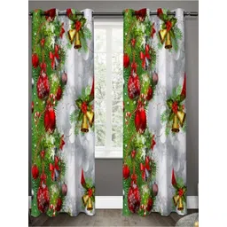 BELLA TRUE White & Red 2 Pieces Quirky Ripple Fold Window Curtains-picture-33