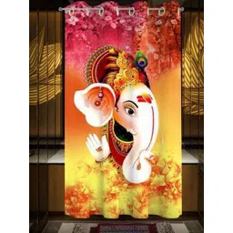 BELLA TRUE Yellow & White Ethnic Motifs Door Curtain-picture-39